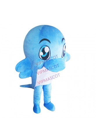 Ocean Dark Blue Dolphin Mascot Costume Fancy Dress Christmas Cosplay for Halloween party event