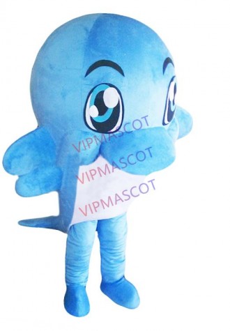 Ocean Dark Blue Dolphin Mascot Costume Fancy Dress Christmas Cosplay for Halloween party event