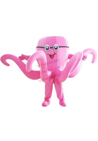 Pink Octopus Mascot Costume Custom Fancy Costume Ocean Animal Anime Mascotte Theme Fancy Dress Halloween Carnival Party Events