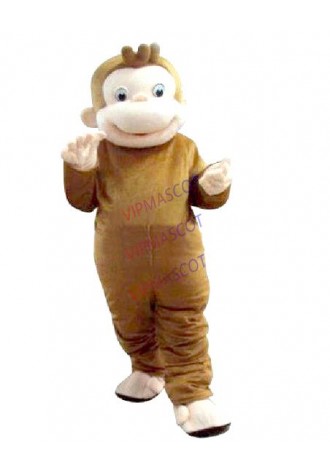 Curious Monkey Mascot Costumes Cartoon Fancy Dress for Adult Animal Brown Halloween Party Mascot