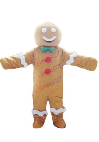 Gingerbread Man Mascot Custom Products Fancy Dress Outfit Adult Hot Selling Anime Mascot Costume Gift for Halloween Party