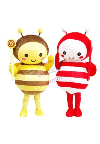 Bee Hornet Mascot Costume Yellow Bee Mascot Costume Adult Character Apparel Cosplay for Halloween Party Advertising Events