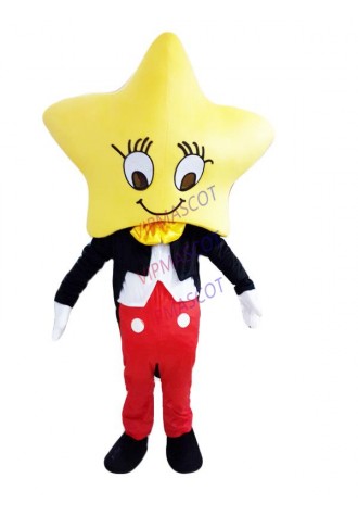 Yellow Star Mascot Costume Factory Wholesale Cartoon Theme Funny Star Anime Cosplay Costumes Carnival Halloween Fancy Dress