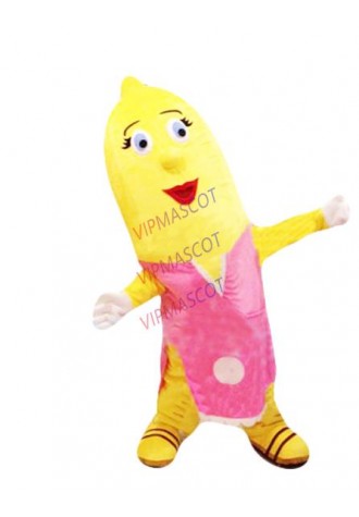 mascot Banana Boy/Banana Girl Mascot Costume Adult Size Cartoon Character Banana Cosply Fancy Dress Carnival Costume
