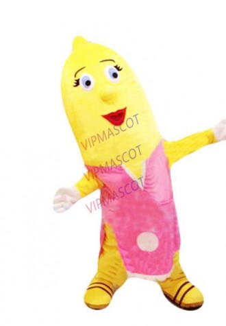mascot Banana Boy/Banana Girl Mascot Costume Adult Size Cartoon Character Banana Cosply Fancy Dress Carnival Costume
