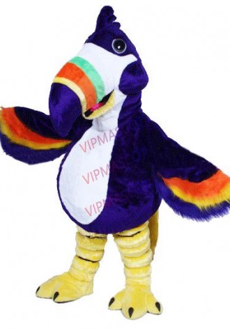 mascot Purple Toco Toucan Tookie Bird Mascot Costume Adult Size Birds Mascotte  Outfit Suit Party Carvial Cosply Costumes
