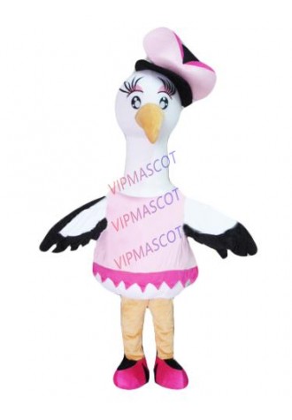 Hot sale Cartoon Character Adult cute pink cloth bird Mascot Fancy Dress party Costume adult size