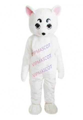 Hot sale Cute Character Adult lovely White Little Bear Mascot Costume fancy dress Halloween party costume