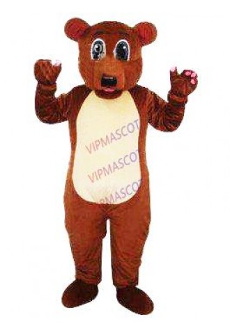 Hot sale Cute Character Adult lovely cute new Brown Bear Mascot Costume fancy dress Halloween party costume