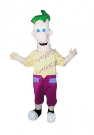 New arrival Cute Cartoon Character Adult Ferb Boy Character Costume Halloween mascot costumes