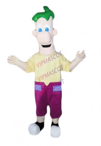 New arrival Cute Cartoon Character Adult Ferb Boy Character Costume Halloween mascot costumes