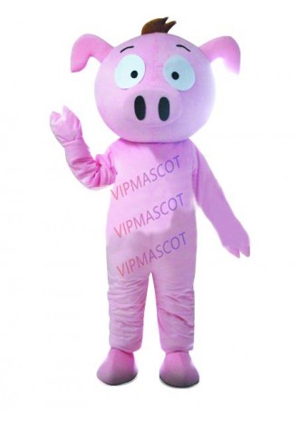 Hot sale Foam Adult Cartoon Character cute purple pig Mascot Costume Hallooween party costume