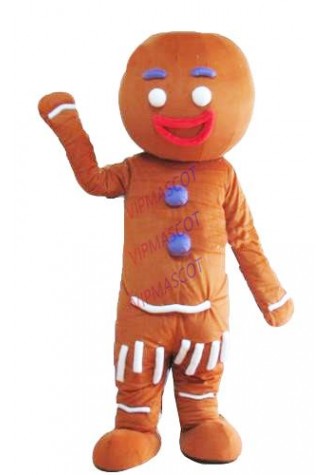 Hot sale Cute Adult gingerbread man cartoon costumes cartoon costumes fancy dress costumes