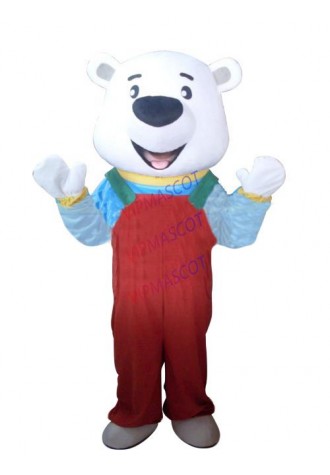 Hot sale Cute Adult cute red bear mascot fancy dress costumes Halloween party costumes adult size
