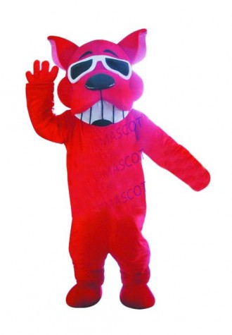 New arrival Cute Adult cuter big red dog mascot fancy dress costumes Halloween party costumes