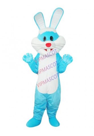 Hot sale Cute Cartoon Character Adult cute blue rabbit Mascot Costume Fancy Dress Halloween party costume