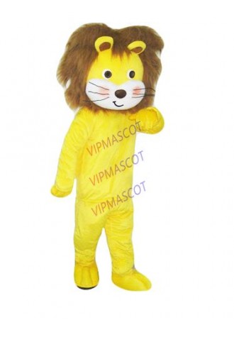Hot selling Adult cute little yellow lion mascot fancy dress costumes Chirstmas party costumes adult size