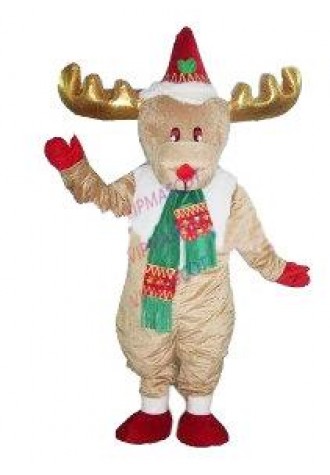 Hot sale Adult santa reindeer mascot costume christmas mascot suit carnival costume fancy dress costumes party costumes