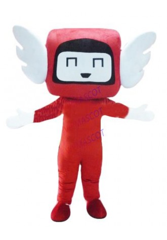 Hot selling Foam Adult lovely cartoon red Angel mascot costume fancy dress party costumes adult size