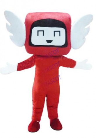 Hot selling Foam Adult lovely cartoon red Angel mascot costume fancy dress party costumes adult size