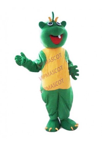 Hot sale Cartoon Character cute Green Dragon Mascot Costume party costume Adult Size
