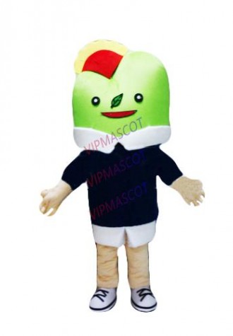 New arrival Adult cute cartoon green head doll mascot costume fancy dress party costumes adult size