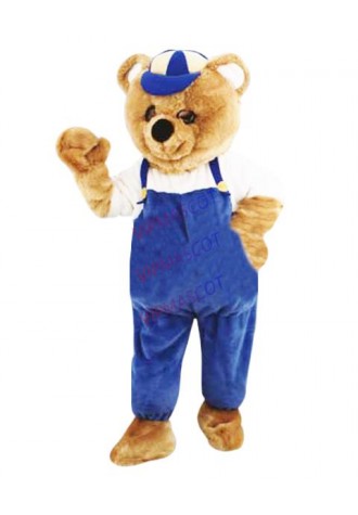 Cute Adult cartoon character cute light brown bear Mascot Costume Halloween party costumes