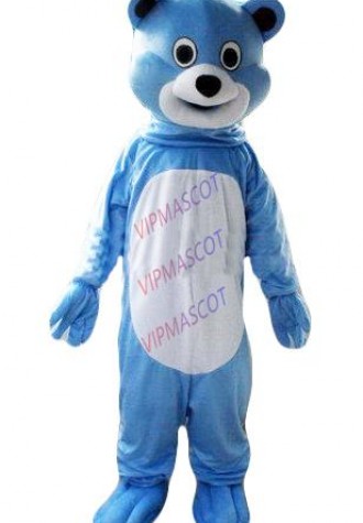 Hot sale Foam new Cartoon Character lovely blue bear mascot Costume fancy dress costume Adult size