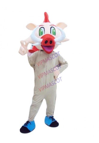 Hot sale Cute Character Adult lovely long month wild boar Mascot Costume fancy dress Halloween party costume