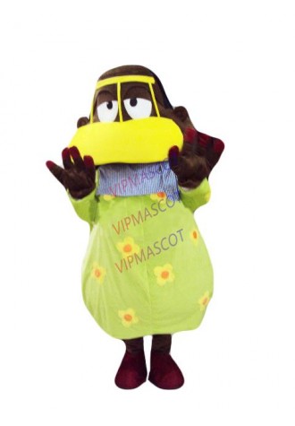 HOT Cute Adult lovely green doll mascot fancy dress costumes Halloween cartoon party costumes