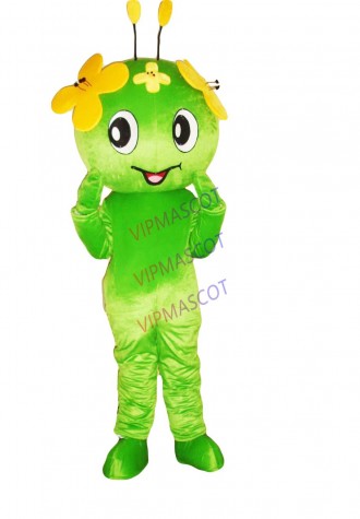 Hot sale Cute Adult cute green little monster mascot costume fancy dress Halloween cartoon party costumes