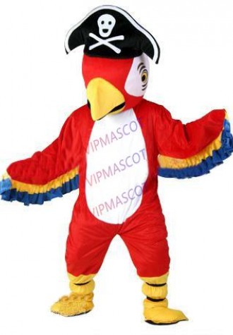 Hot sale Cute Character Adult cute Pirate parrot Plush Mascot Costume fancy dress Halloween party costume