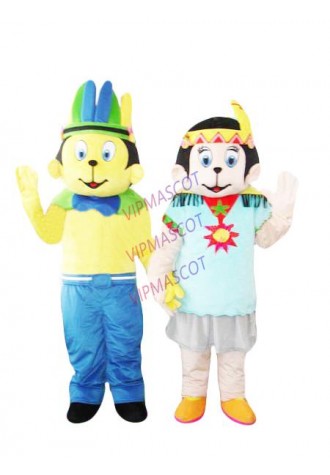 Hot sale Cute Adult cute couple monkey mascot costumes Halloween Mascot the Cartoon Adult Size Suit