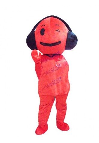 Hot selling  Cute Adult lovely red music doll mascot fancy dress costumes Halloween cartoon party costumes