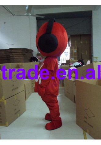 Hot selling  Cute Adult lovely red music doll mascot fancy dress costumes Halloween cartoon party costumes