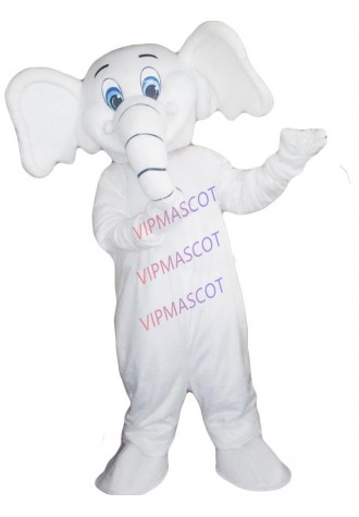 New arrival Cartoon Character Professional New White Elephant Mascot Costume Fancy Dress Adult Size