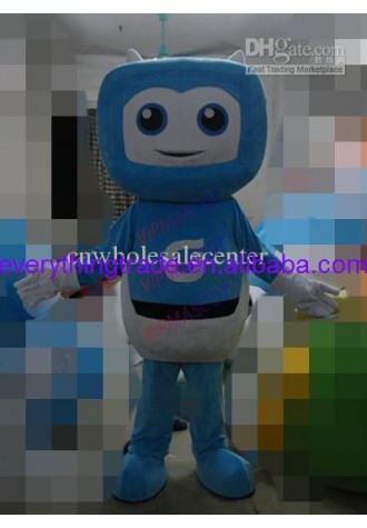 Hot sale Foam Cartoon Character Adult lovely blue TV Mascot Costume fancy dress Halloween party costume