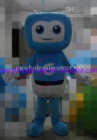 Hot sale Foam Cartoon Character Adult lovely blue TV Mascot Costume fancy dress Halloween party costume