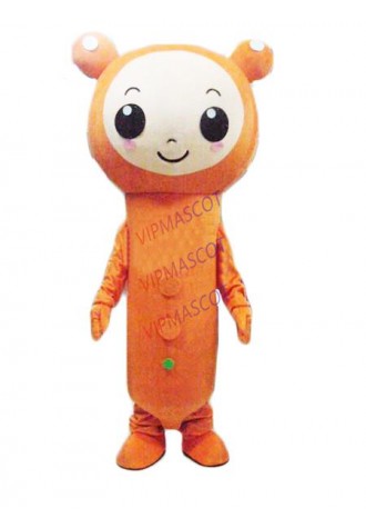 Hot sale Adult Orange Insect Mascot Costume Bean Worm Bug Insect Pest Injurious Bollworm Earworm