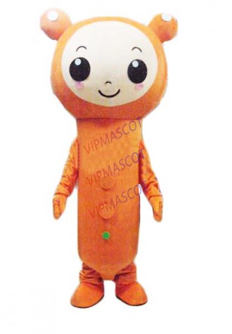 Hot sale Adult Orange Insect Mascot Costume Bean Worm Bug Insect Pest Injurious Bollworm Earworm