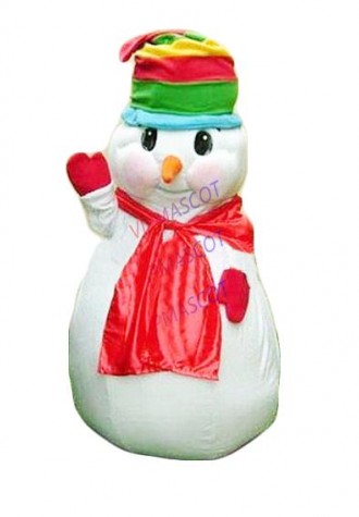 Hot sale Cute Adult NEW PROFESSIONAL SNOWMAN MASCOT COSTUME Christmas Fancy Dress Cartoon Character Outfit Suit