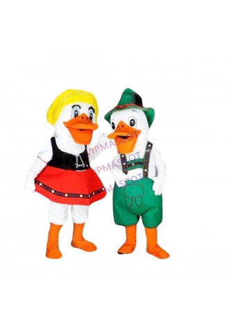 Hot selling Cute Adult cute cartoon toys the cute mascot couple Duck Christmas size custom
