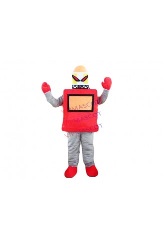 Hot sale Cute Adult New custom made red robot mascot costume Adult size Costume mascot
