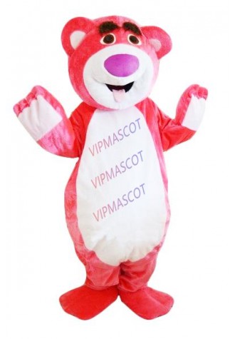 The pink bear mascot costume cartoon  fancy dress cosplay