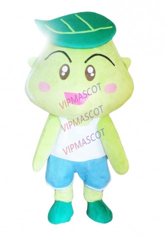 HOT SALE cute humorous plant leaves boy Halloween animal Mascot Costume Fancy Dress Animal mascot costume free shipping