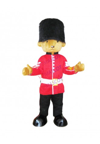 Real Pictures Fashionable High Quality Deluxe Cavalry Bear Mascot Costume Halloween Free Shipping