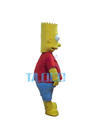 New Bart Simpson Mascot Costume Cosplay Fancy Dress Outfit Free Shipping Adult