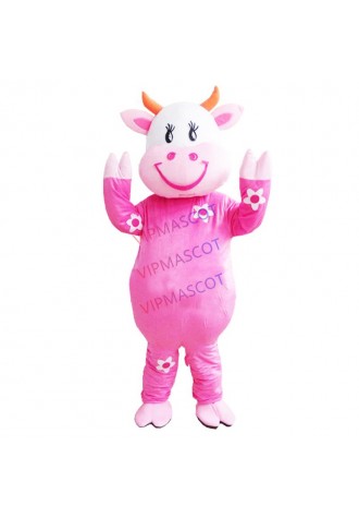 New Hot ! Professional Farm Dairy Cow Mascot costumes Cartoon Fancy Dress Free Shipping