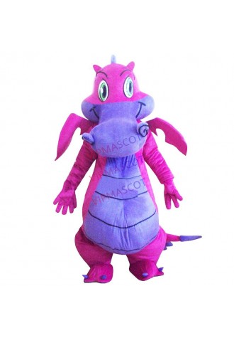 Big Purple Dragon Mascot Costume Fancy Dress Outfit Dress Shipping Adult Size