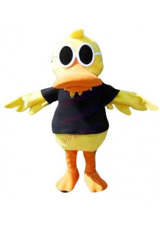 cool big yellow duck mascot costume with sunglasses customizable cartoon duckling theme anime cosply costumes carnival 2426